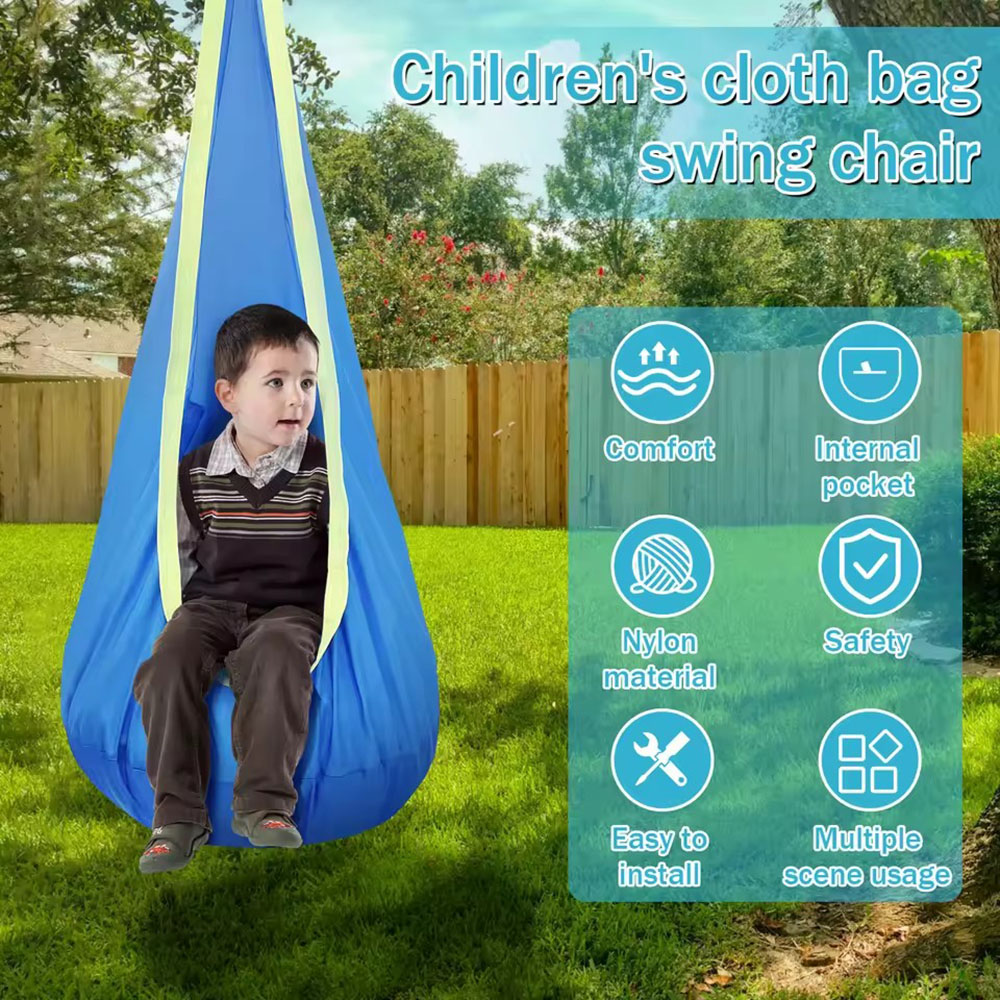Kids Pod Swing Seat Nylon Hang - Kids Outdoor Swing And Slide recension och pris