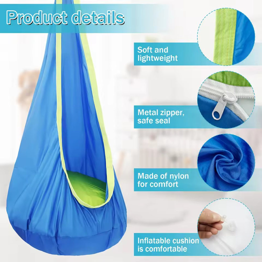 Kids Pod Swing Seat Nylon Hang - Kids Outdoor Swing And Slide recension och pris