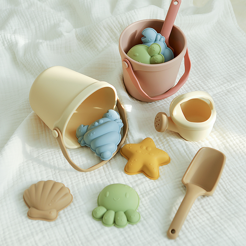7Pcs Kids Silicone Beach Toys  - Kids Outdoor Toy Storage recension och pris