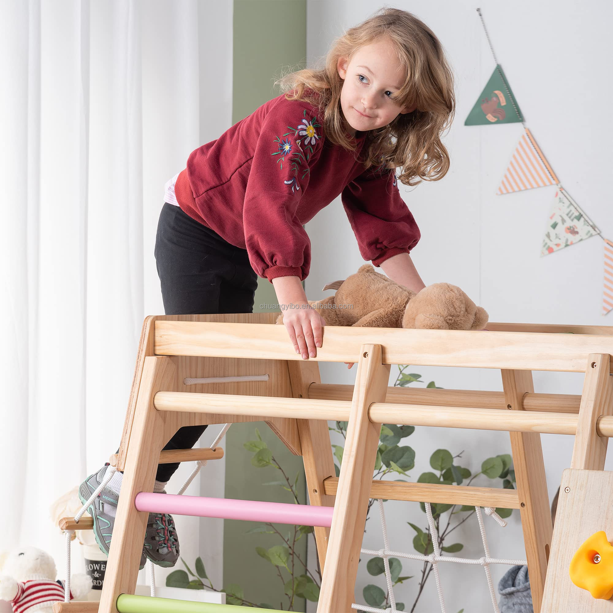 Climbing Walls Amusement Park  - Kids Outdoor Swing And Slide recension och pris