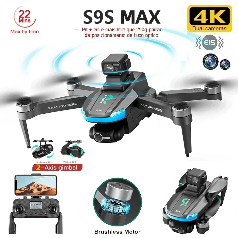 NEW S9S MAX MINI Drone 4K 2-Ax - Kids Outdoor Toy Storage recension och pris