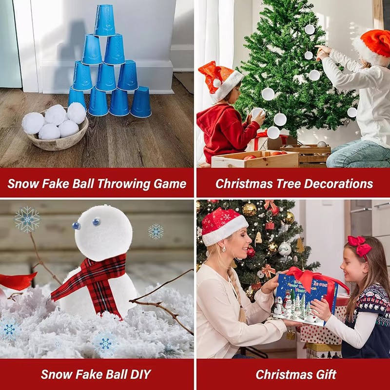 30/60pcs Soft Snow Fake Balls  - Kids Outdoor Xmas Gifts recension och pris