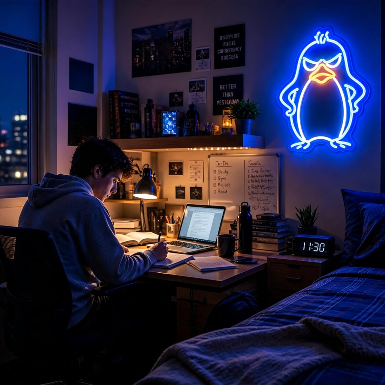 Penguin Neon Sign USB Powered  - Kids Outdoor Zoo recension och pris