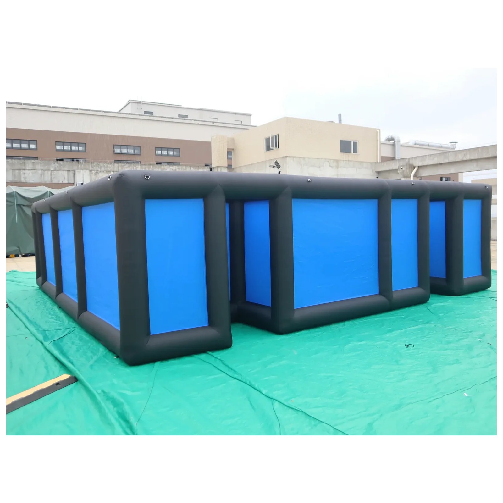 Large Black Blue Open Inflatab - Kids Outdoor Venues recension och pris
