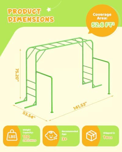 Outdoor Monkey Bar Set with Cl - Kids Outdoor Monkey Bars recension och pris