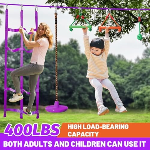 Obstacle Course for Kids-Slack - Kids Outdoor Monkey Bars recension och pris