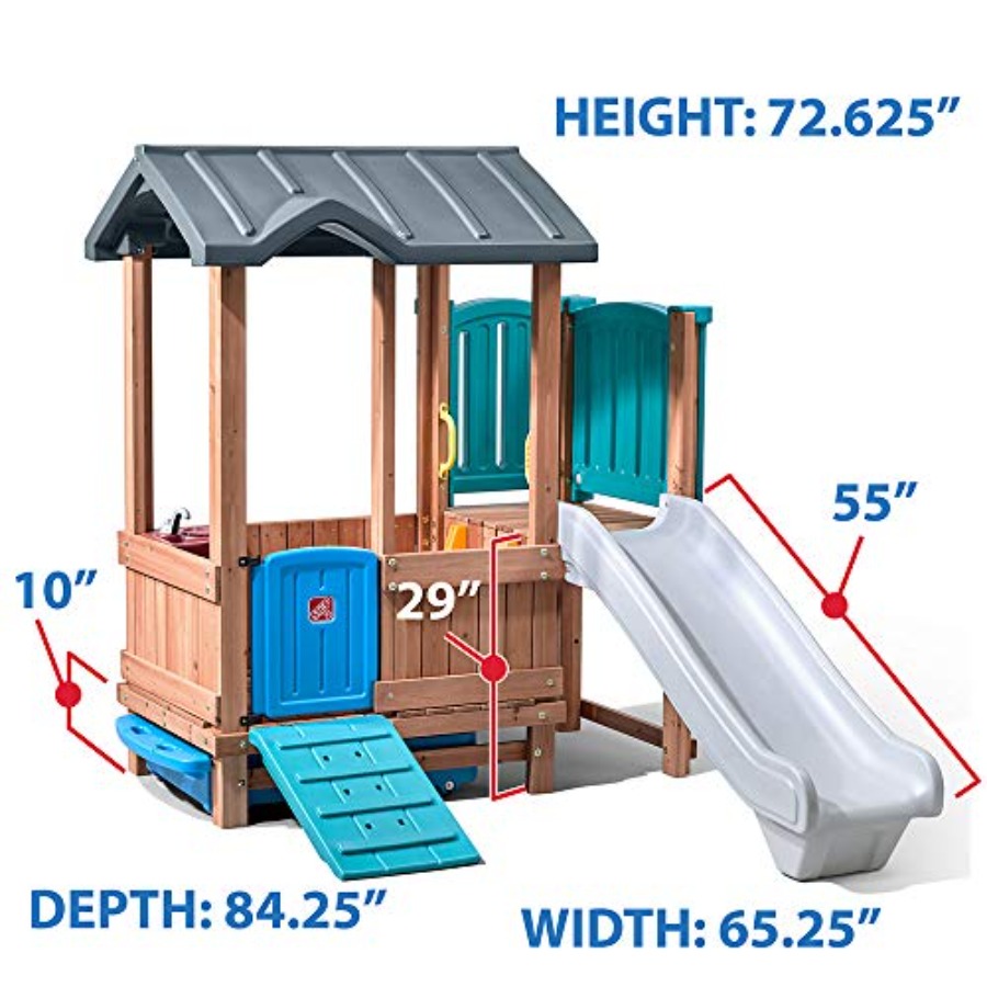 Woodland Adventure Playhouse & - Kids Outdoor Swing And Slide recension och pris