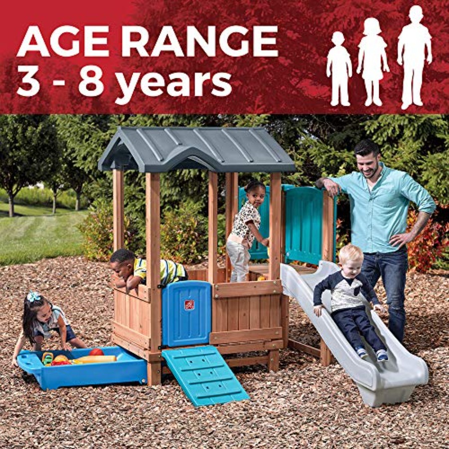 Woodland Adventure Playhouse & - Kids Outdoor Swing And Slide recension och pris