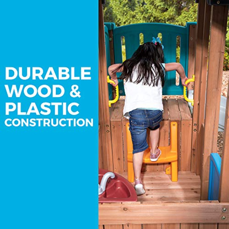 Woodland Adventure Playhouse & - Kids Outdoor Swing And Slide recension och pris