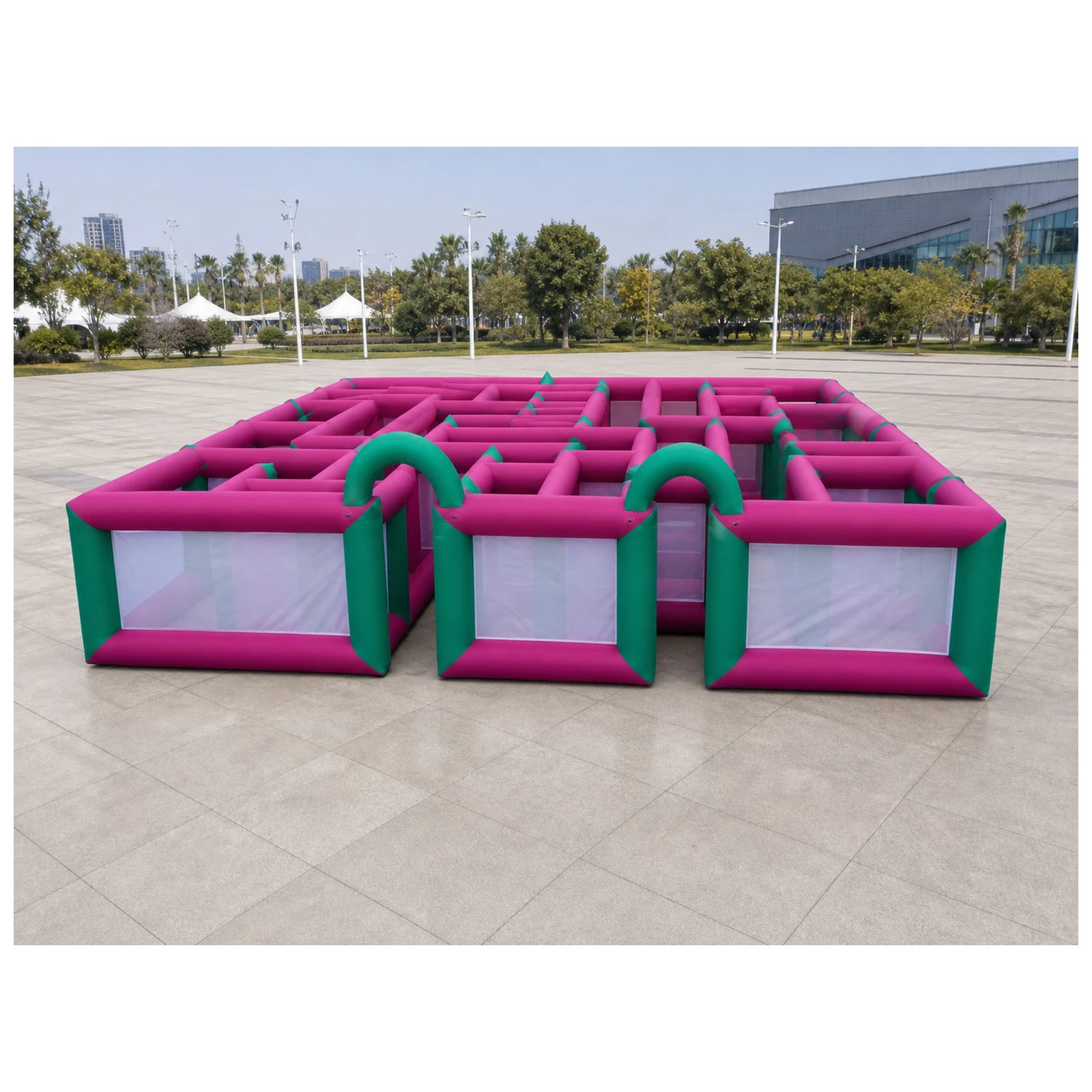 Large Magenta Green Mesh Open  - Kids Outdoor Venues recension och pris