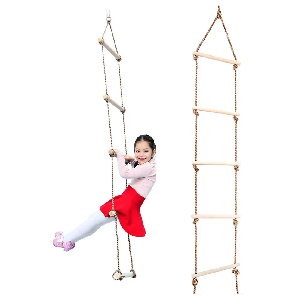 Children Climbing Rope Ladder  - Kids Outdoor Swing And Slide recension och pris