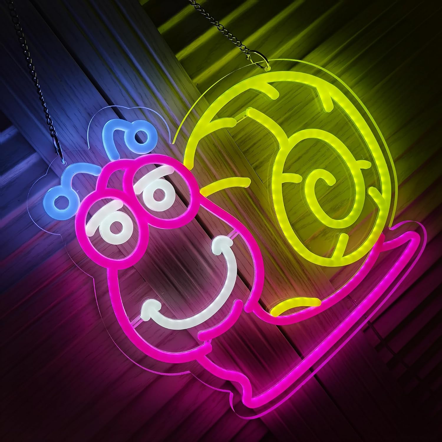 Snail Neon Sign Cartoon Cute A - Kids Outdoor Zoo recension och pris