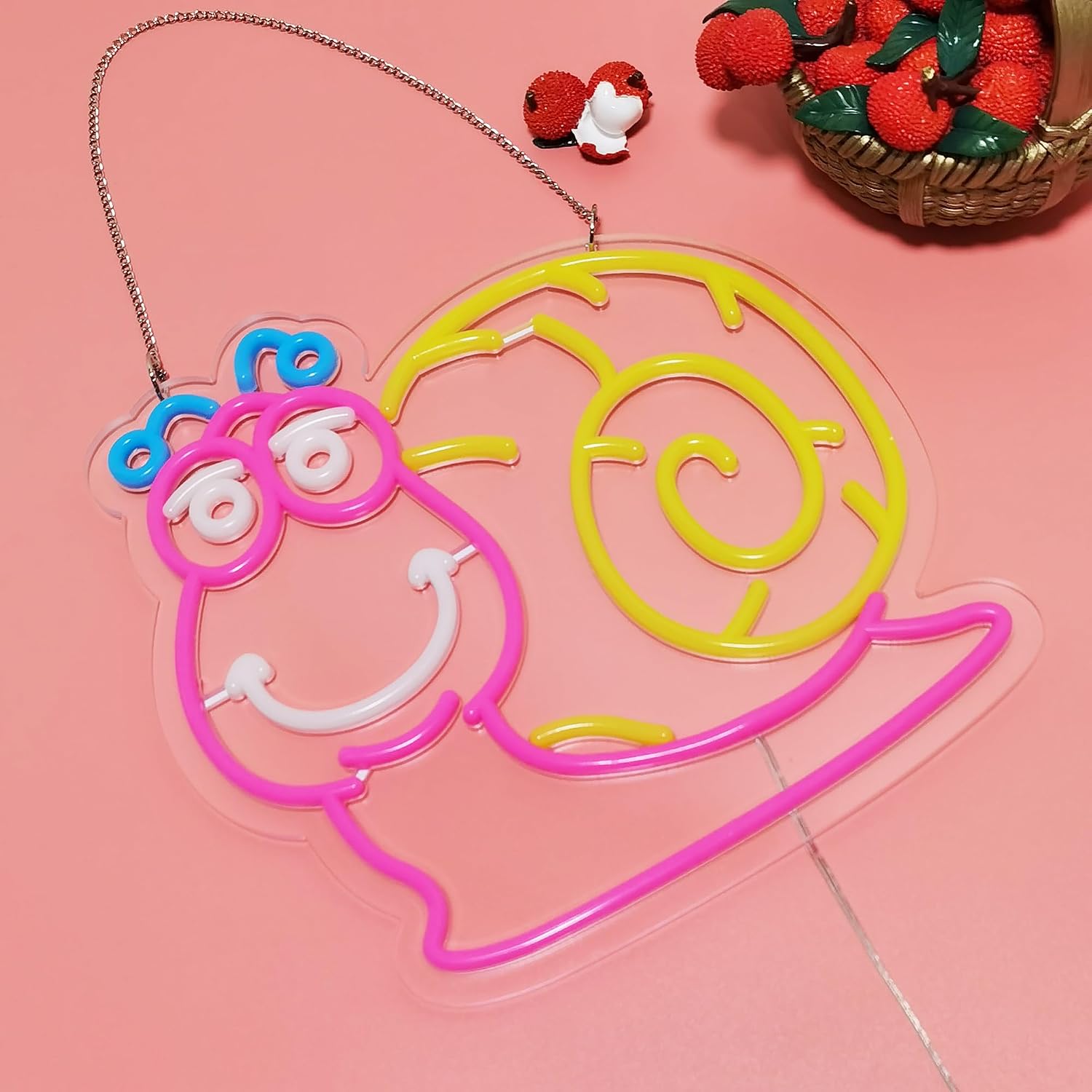 Snail Neon Sign Cartoon Cute A - Kids Outdoor Zoo recension och pris