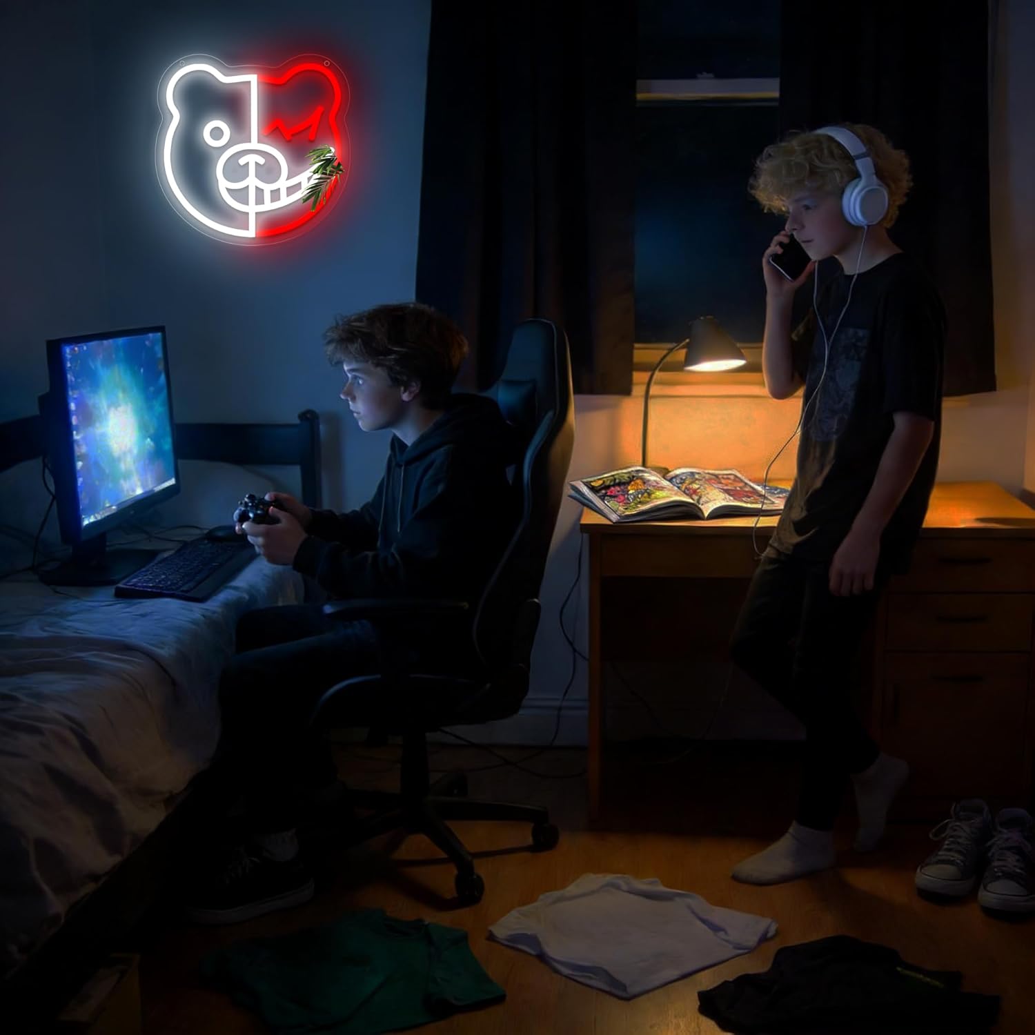 Bear Neon Sign Kids Room Decor - Kids Outdoor Zoo recension och pris