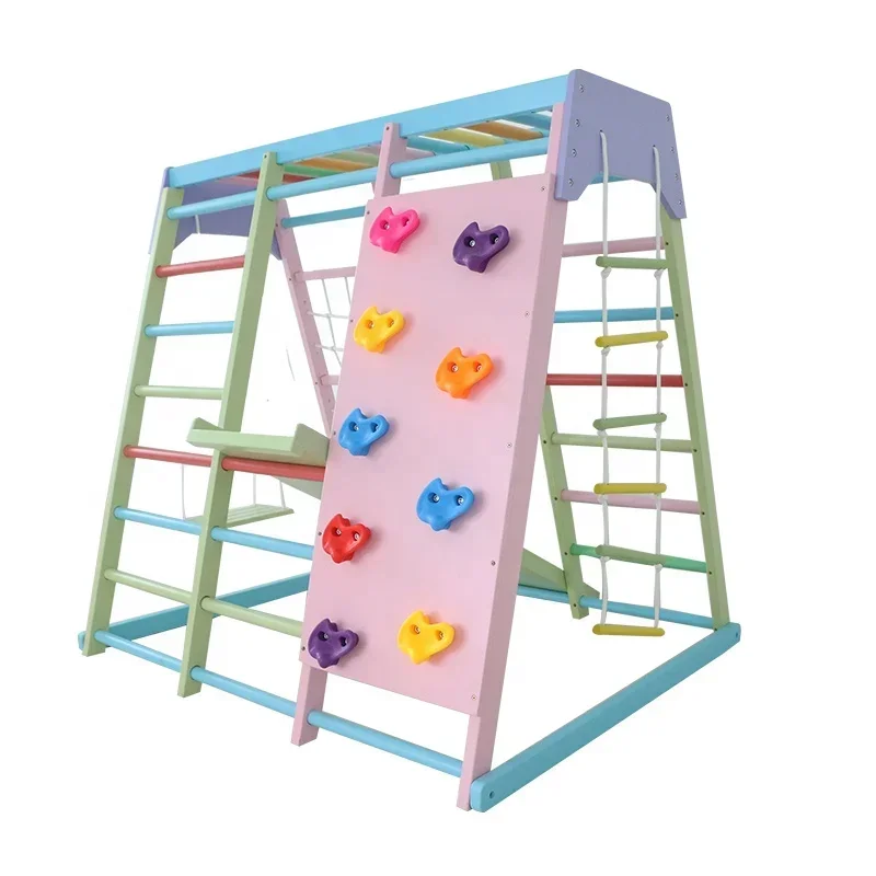 Kids Wooden Climbing Frame Ind - Kids Outdoor Swing And Slide recension och pris