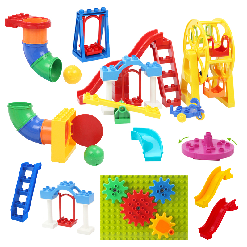 Big Building Blocks Playground - Kids Outdoor Swing And Slide recension och pris